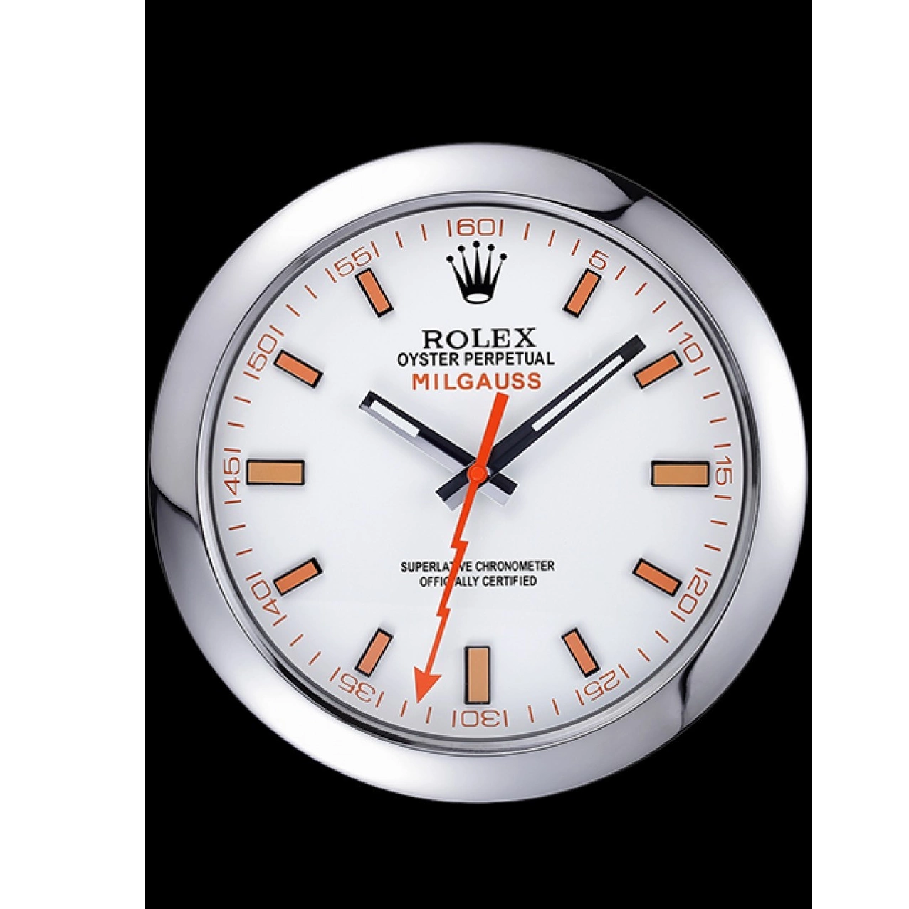 MiroTime 0812 Rolex Milgauss Wall Clock Silver 621910